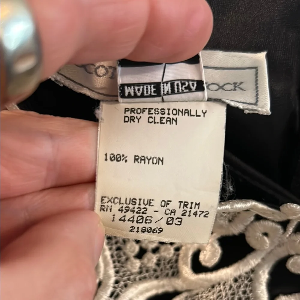 Scott McClintock Black and White High Low Dress - Picture 3 of 10